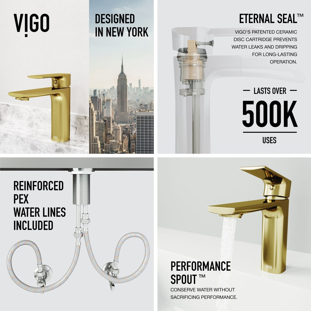 Davidson Single Handle Single Hole Bathroom Sink Faucet, WaterSense Certified, Matte Gold