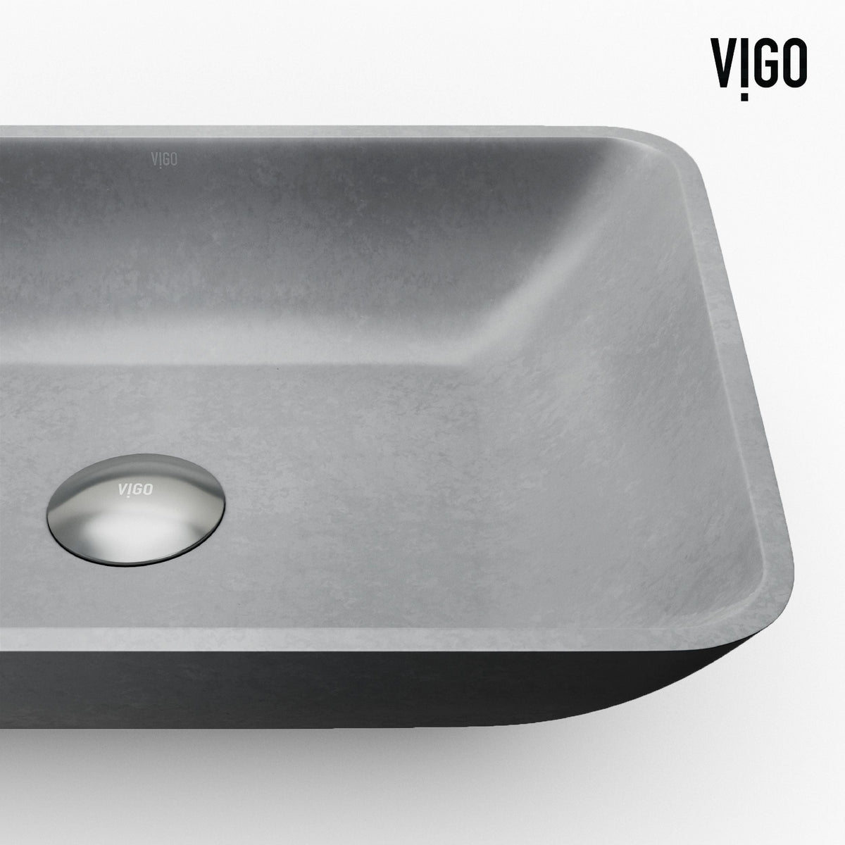 Duomo Gothic 18x13-in Deep Grey Bathroom Sink/Basin with Rectangular Vessel