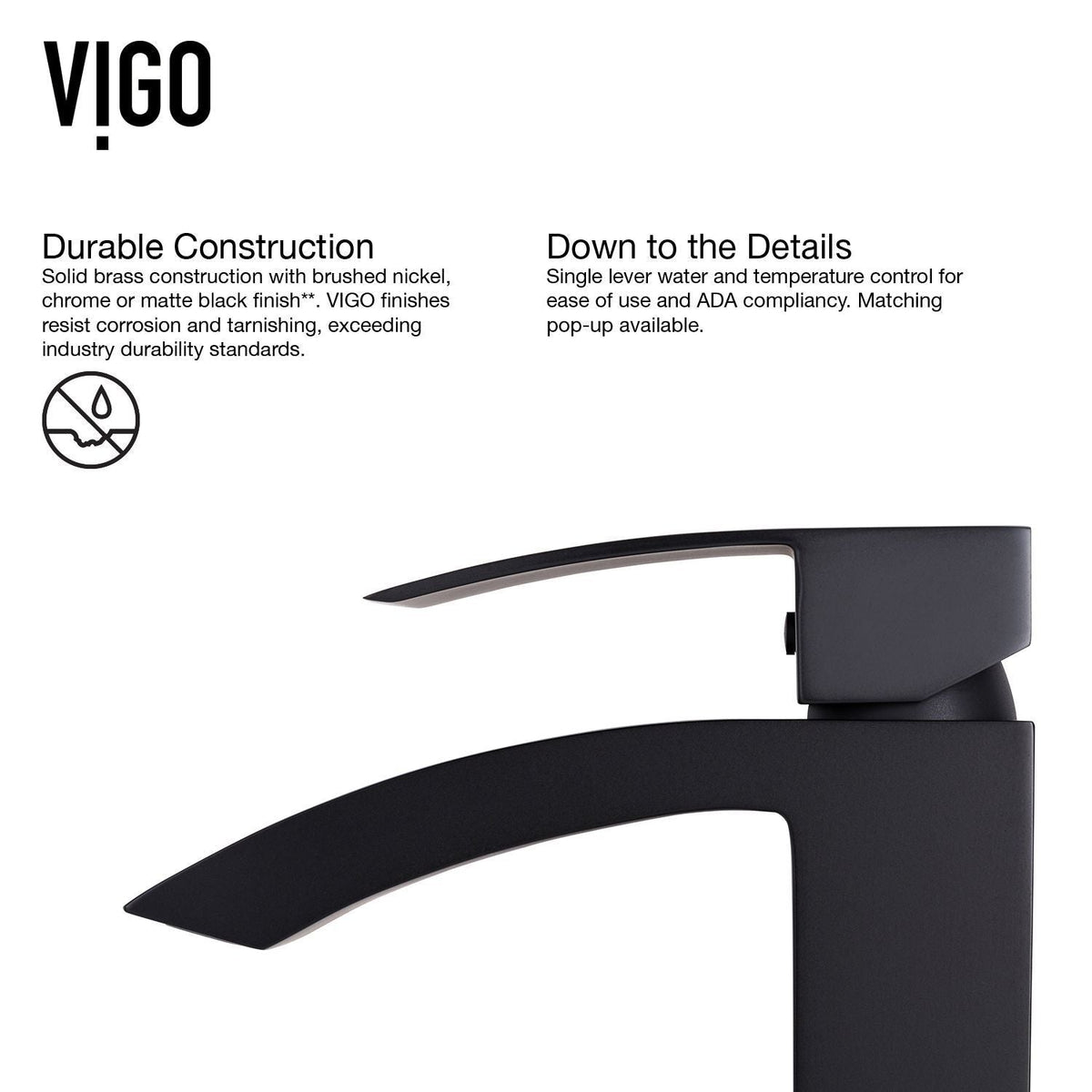 Duris Single Handle Vessel Sink Bathroom Faucet with Deck Plate, Matte Black