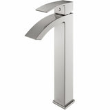 Duris Vessel Single Handle Vessel Sink Bathroom Faucet with Deck Plate, Brushed Nickel