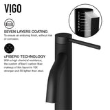 Lexington Single Handle Vessel Sink Bathroom Faucet with cFiber Body, Matte Black