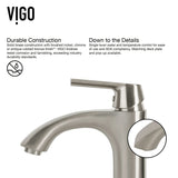 Linus Single Handle Vessel Sink Bathroom Faucet, Brushed Nickel