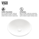 Lotus Round White Composite Bathroom Sink/Basin Set with Amada Faucet and Pop-Up Drain