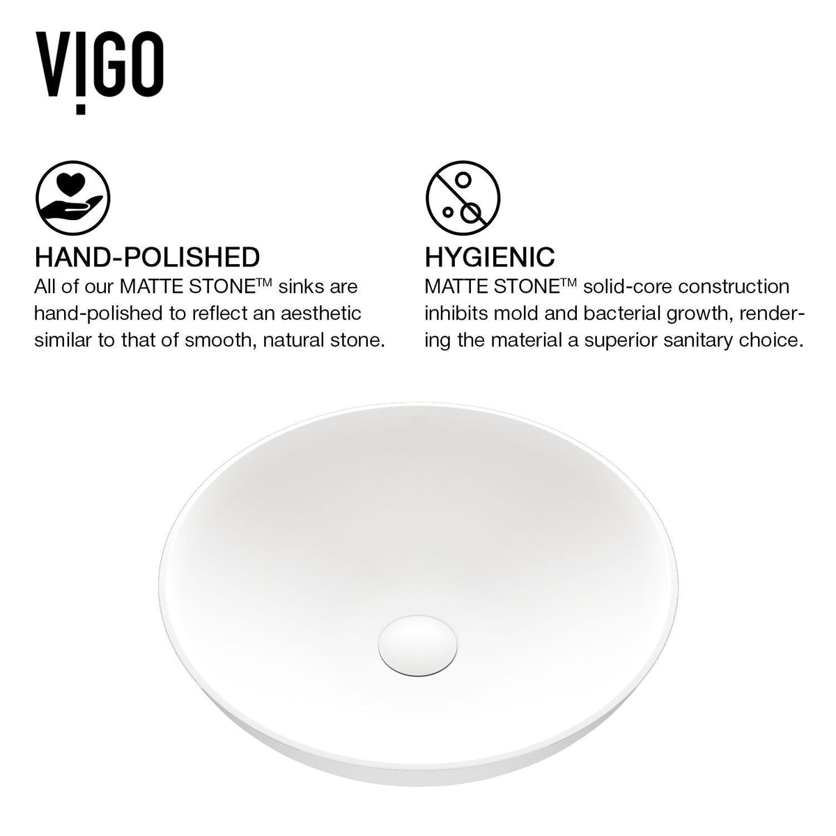 Lotus White Bathroom Sink/Basin Set with Gotham Faucet and Round Composite Vessel