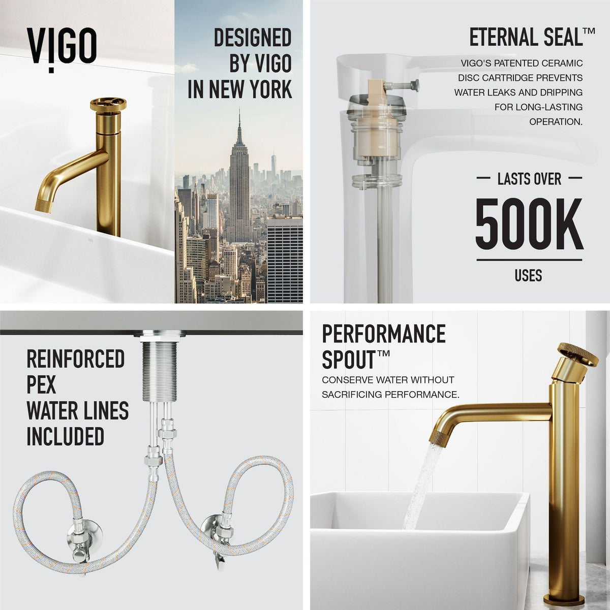 Magnolia White Bathroom Sink/Basin Set with Cass Faucet and Rectangular Composite Vessel