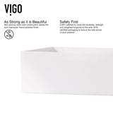Magnolia White Bathroom Sink/Basin Set with Lexington Faucet and Rectangular Composite Vessel