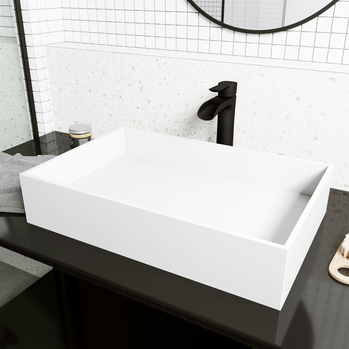 Montauk 23x15-in Deep White Bathroom Sink/Basin with Rectangular Vessel