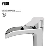 Niko Single Handle Vessel Sink Bathroom Faucet with Deck Plate, Chrome