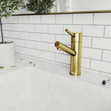 Single Handle Single Hole Bathroom Sink Faucet, WaterSense Certified, Matte Gold