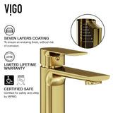 Norfolk Single Handle Vessel Single Hole Bathroom Sink Faucet, Matte Gold