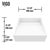 Starr Modern 15x15-in Deep White Bathroom Sink/Basin with Square Vessel