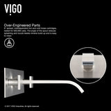 Titus Wall Mount Dual Handle Bathroom Sink Faucet, Eco-Friendly 1.2 GPM Flow Rate, Brushed Nickel