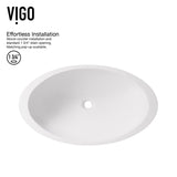 Wisteria White Bathroom Sink/Basin Set with Norfolk Faucet and Oval Composite Vessel