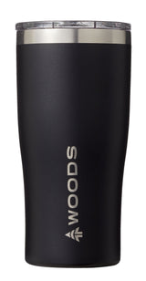 Woods Insulated Stainless Steel Tumbler, Small, Black, 20.2-oz