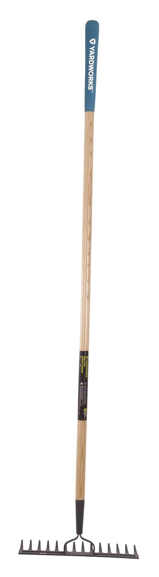 14-in Wide Metal 14-Tine Head Rake, 48-in Hardwood Shaft