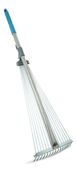 7 to 21-in Wide Metal Adjustable-Tine Telescopic Leaf Rake, 32 to 63-in Aluminum Shaft