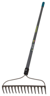 Metal 14-Tine L-Shaped Bow Rake, 60-in, Fibreglass Shaft